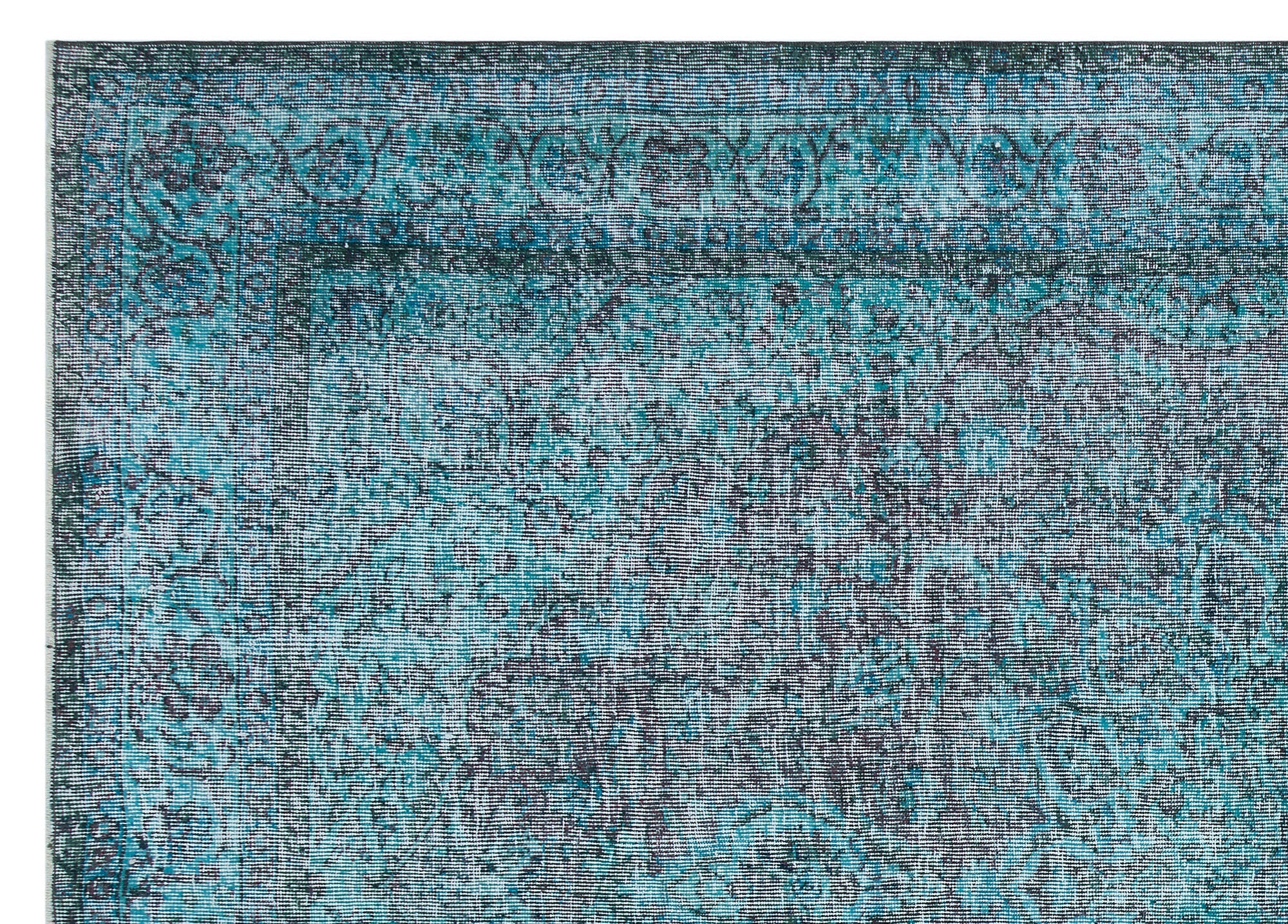 Atina Turquoise Vintage Wool Handmade Area Rug 7'2" x 10'0"