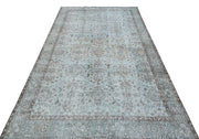 Atina Blue Vintage Wool Handmade Area Rug 5'11" x 9'5"