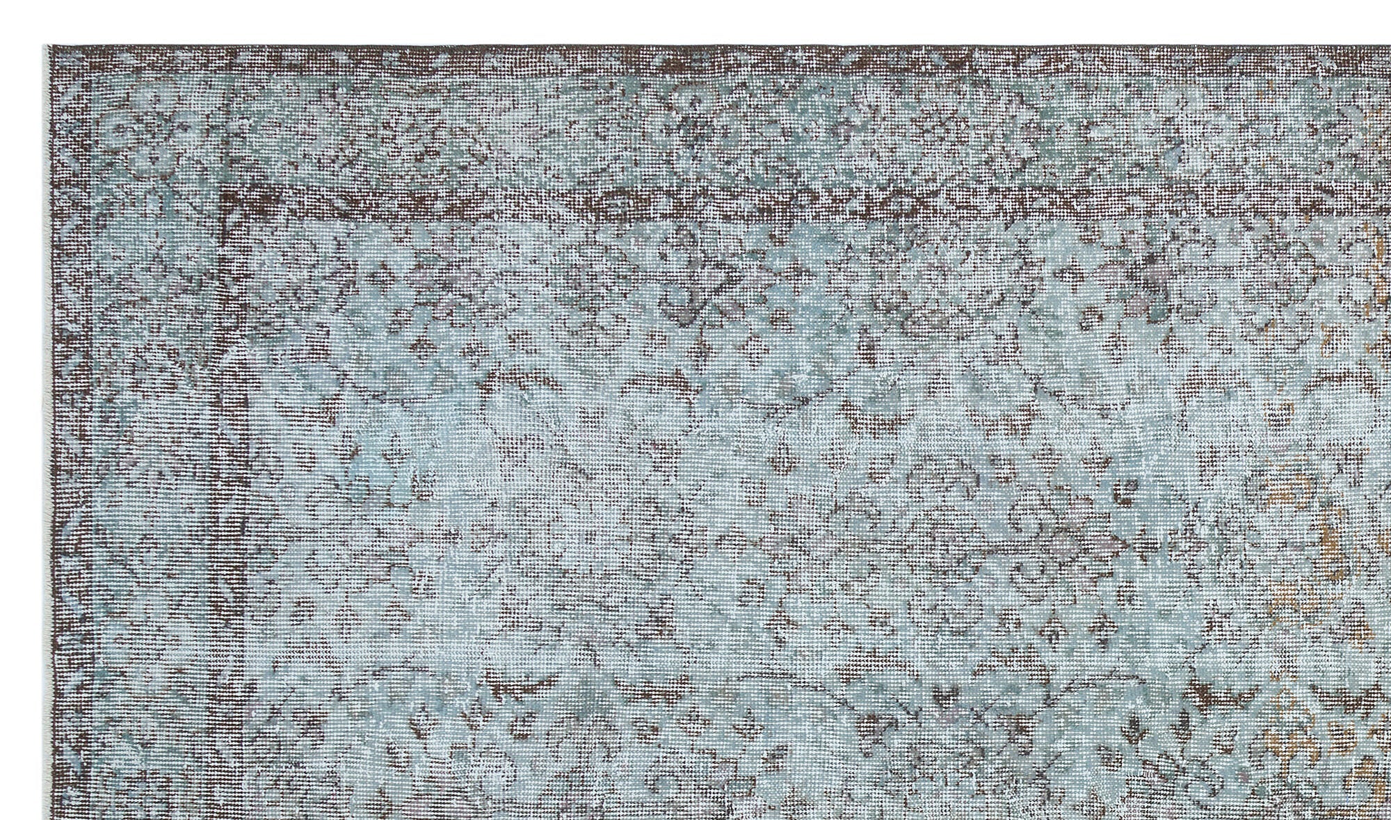 Atina Blue Vintage Wool Handmade Area Rug 5'11" x 9'5"
