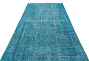Atina Turquoise Vintage Wool Handmade Area Rug 5'6" x 9'1"