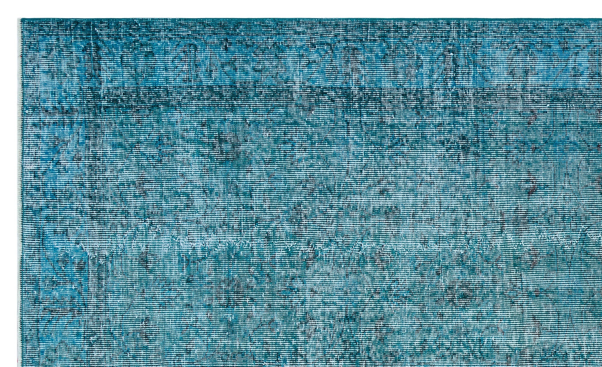 Atina Turquoise Vintage Wool Handmade Area Rug 5'6" x 9'1"