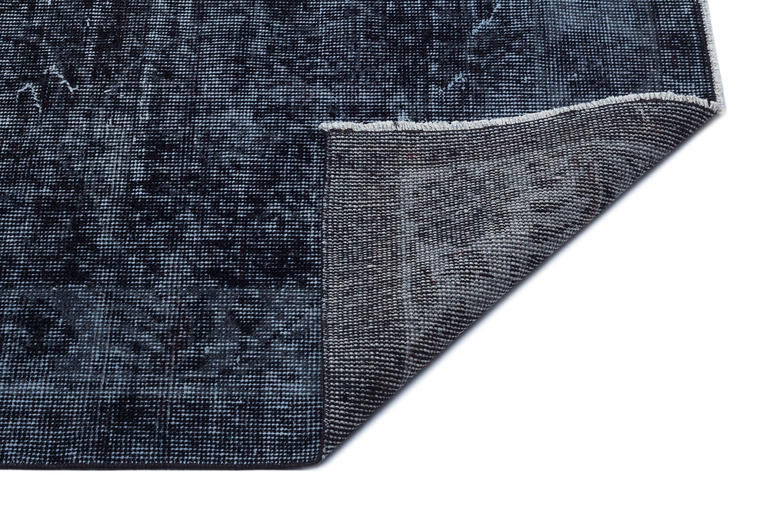 Atina Black Vintage Wool Handmade Area Rug 5'7" x 10'2"