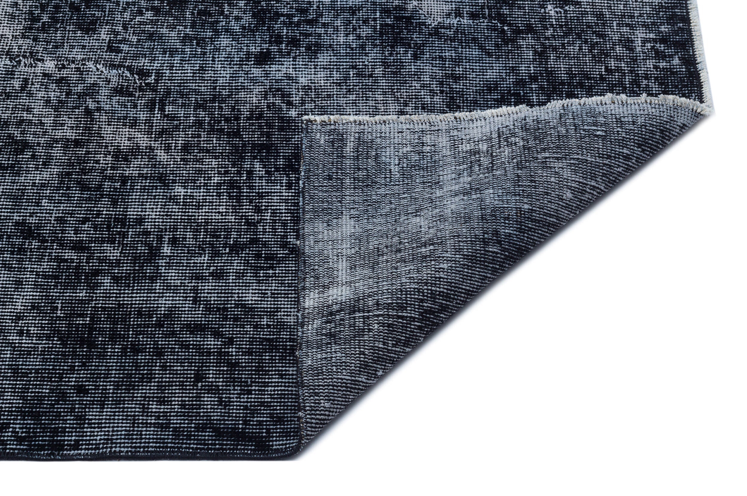 Atina Black Vintage Wool Handmade Area Rug 6'8" x 10'2"