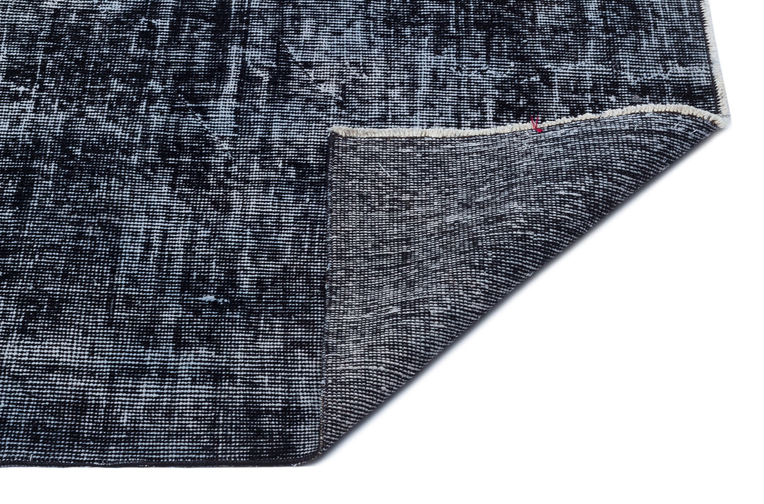Atina Black Vintage Wool Handmade Area Rug 6'9" x 10'3"