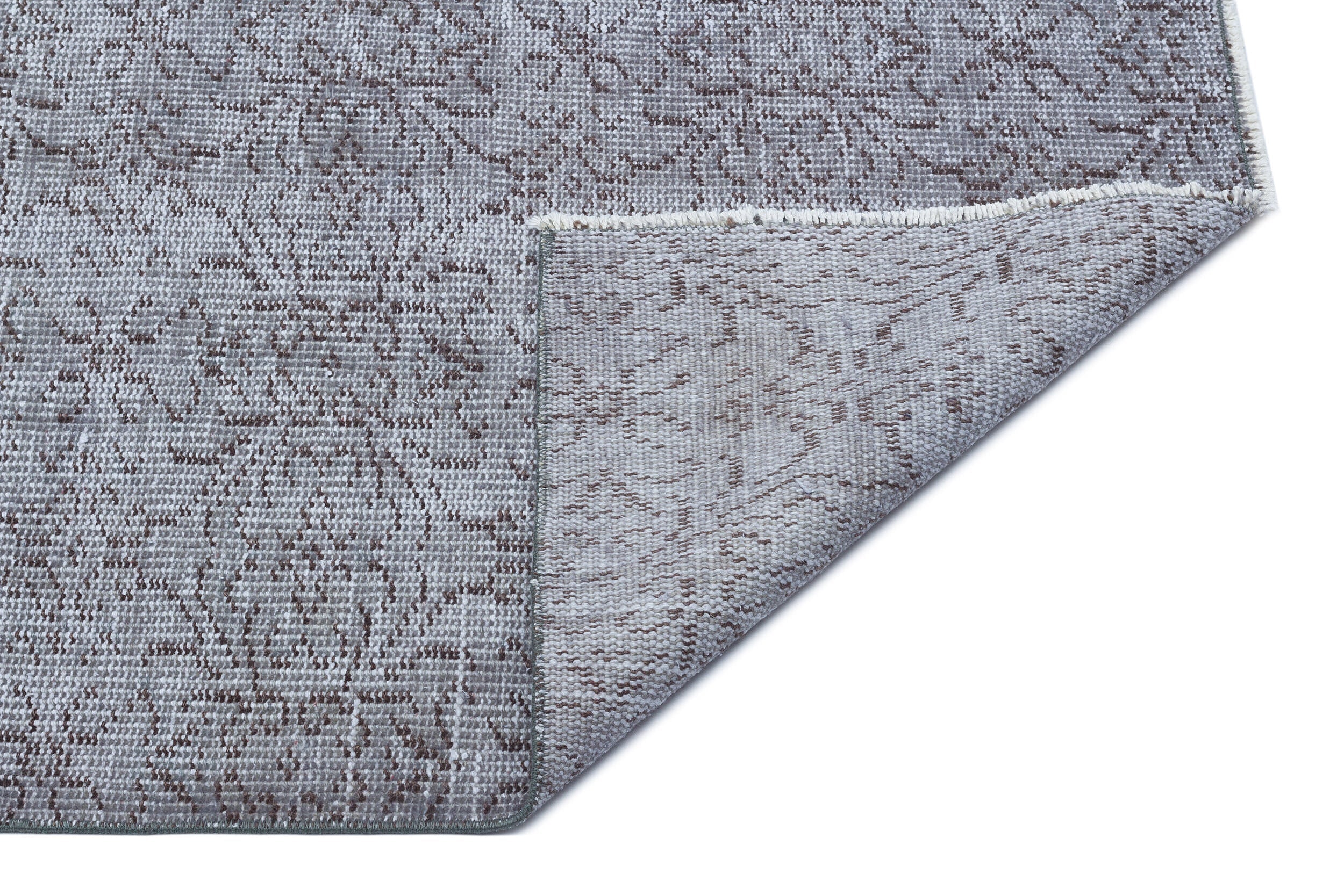 Atina Grey Vintage Wool Handmade Area Rug 5'7" x 9'8"