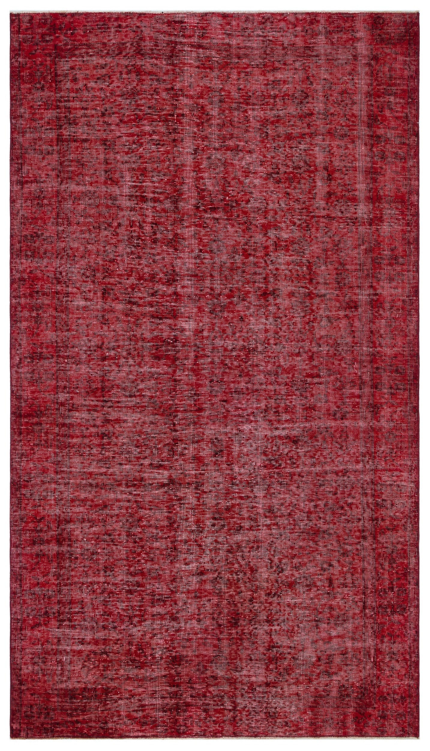 Atina Red Vintage Wool Handmade Area Rug 4'9" x 9'5"