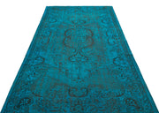 Atina Turquoise Vintage Wool Handmade Area Rug 5'5" x 9'4"