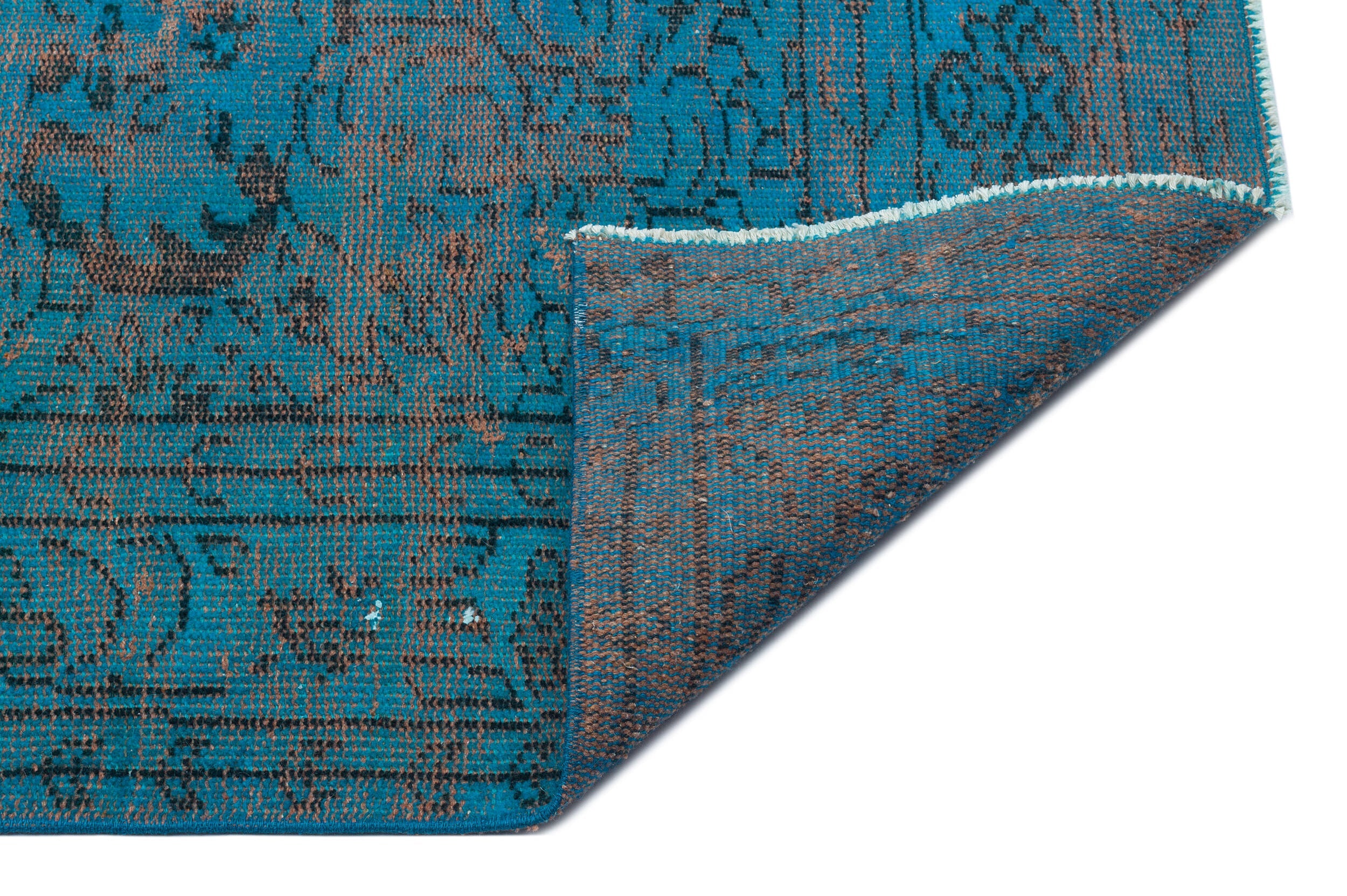 Atina Turquoise Vintage Wool Handmade Area Rug 6'2" x 10'1"