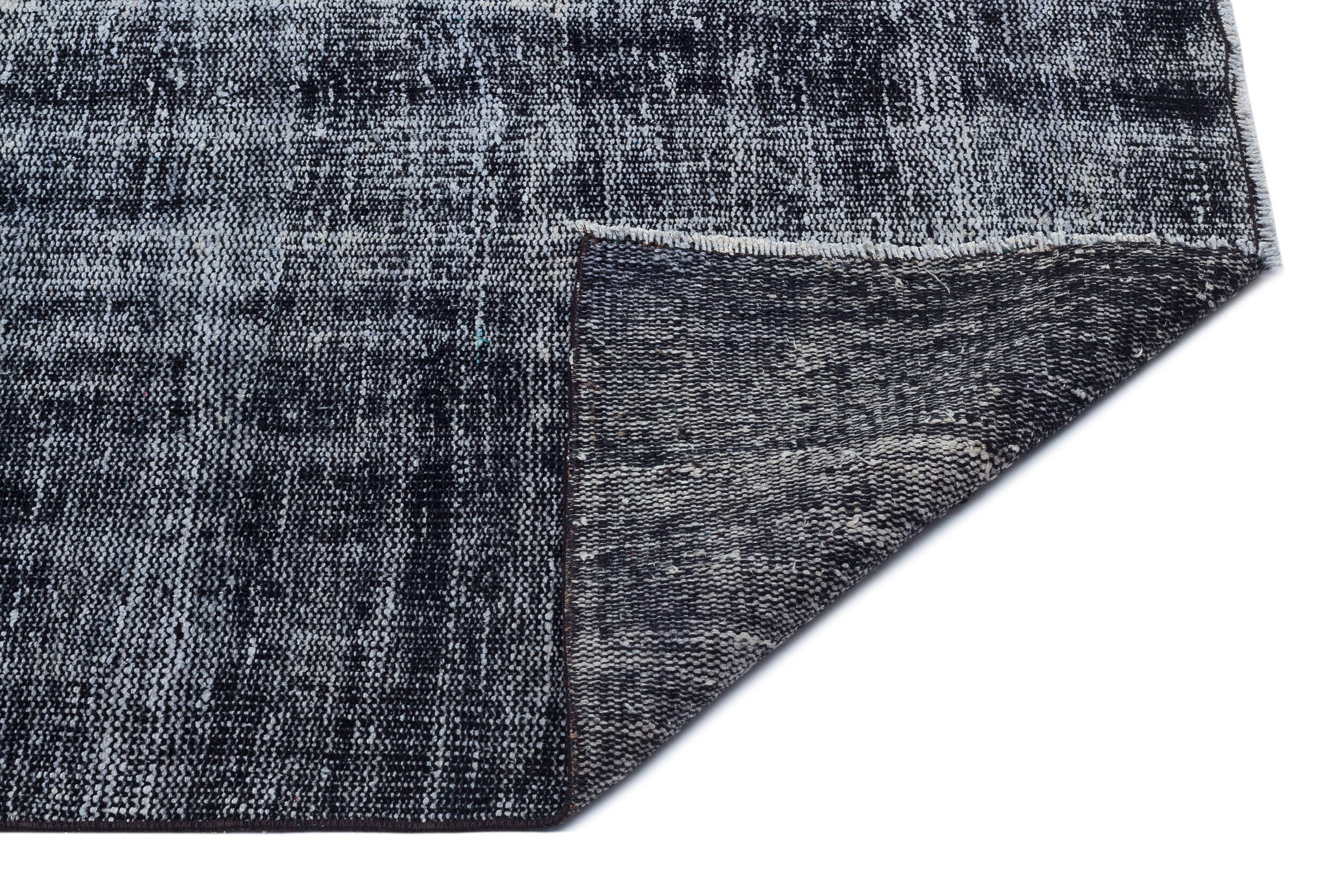 Atina Grey Vintage Wool Handmade Area Rug 5'10" x 8'8"