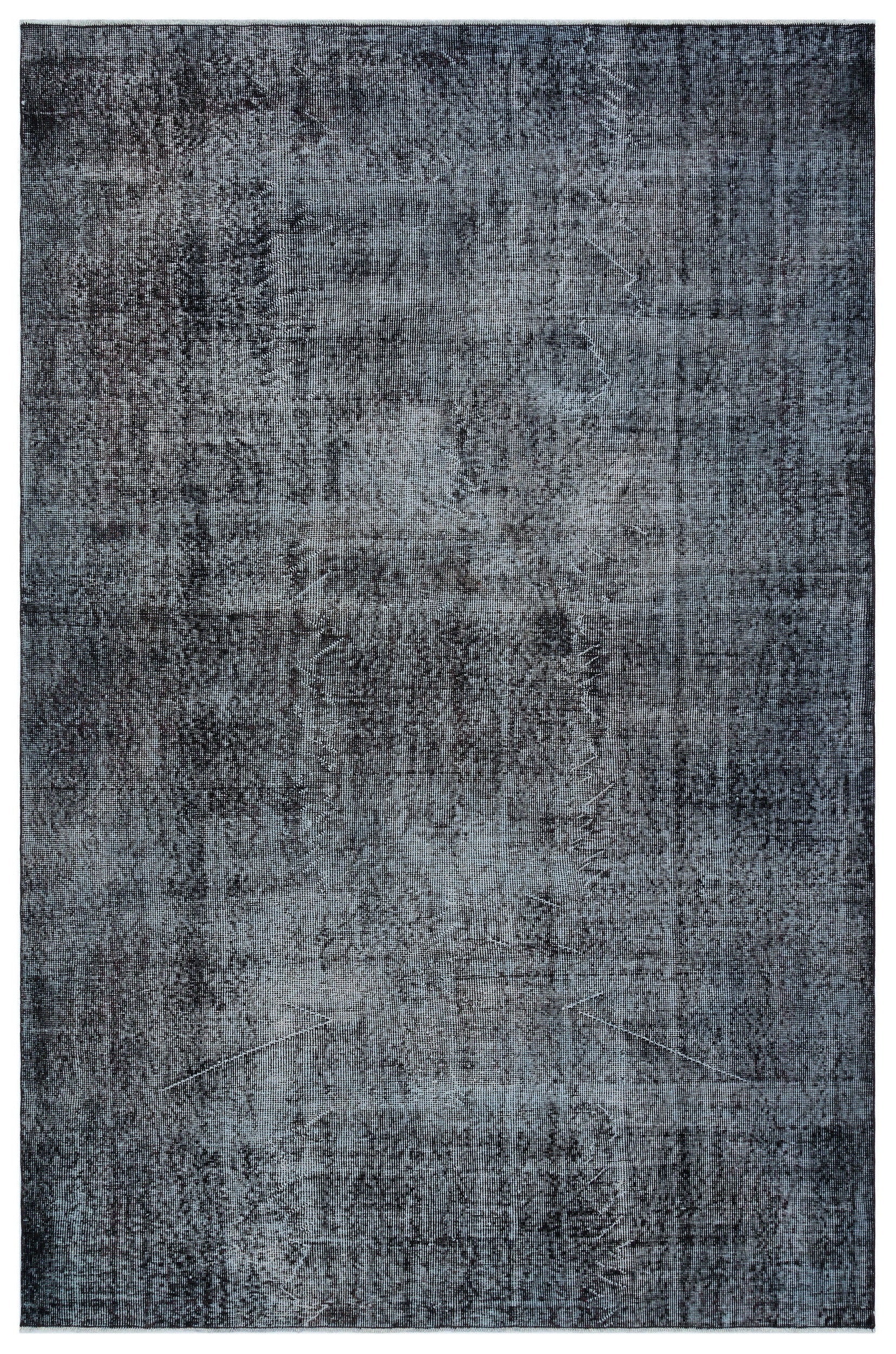 Atina Grey Vintage Wool Handmade Area Rug 5'10" x 8'10"