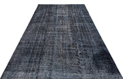 Atina Black Vintage Wool Handmade Area Rug 6'0" x 9'4"