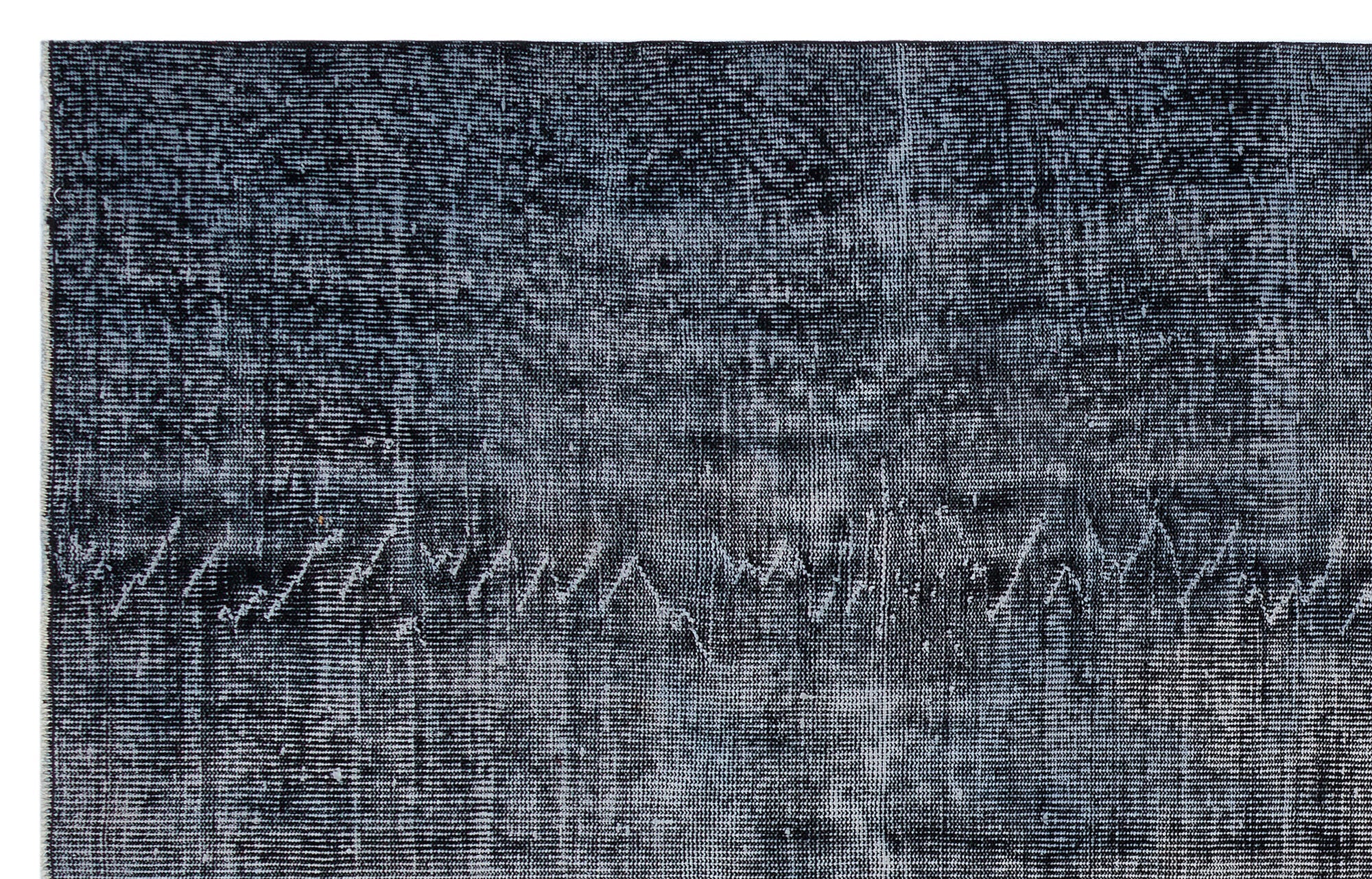 Atina Black Vintage Wool Handmade Area Rug 6'0" x 9'4"