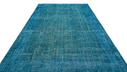 Atina Turquoise Vintage Wool Handmade Area Rug 7'7" x 10'3"