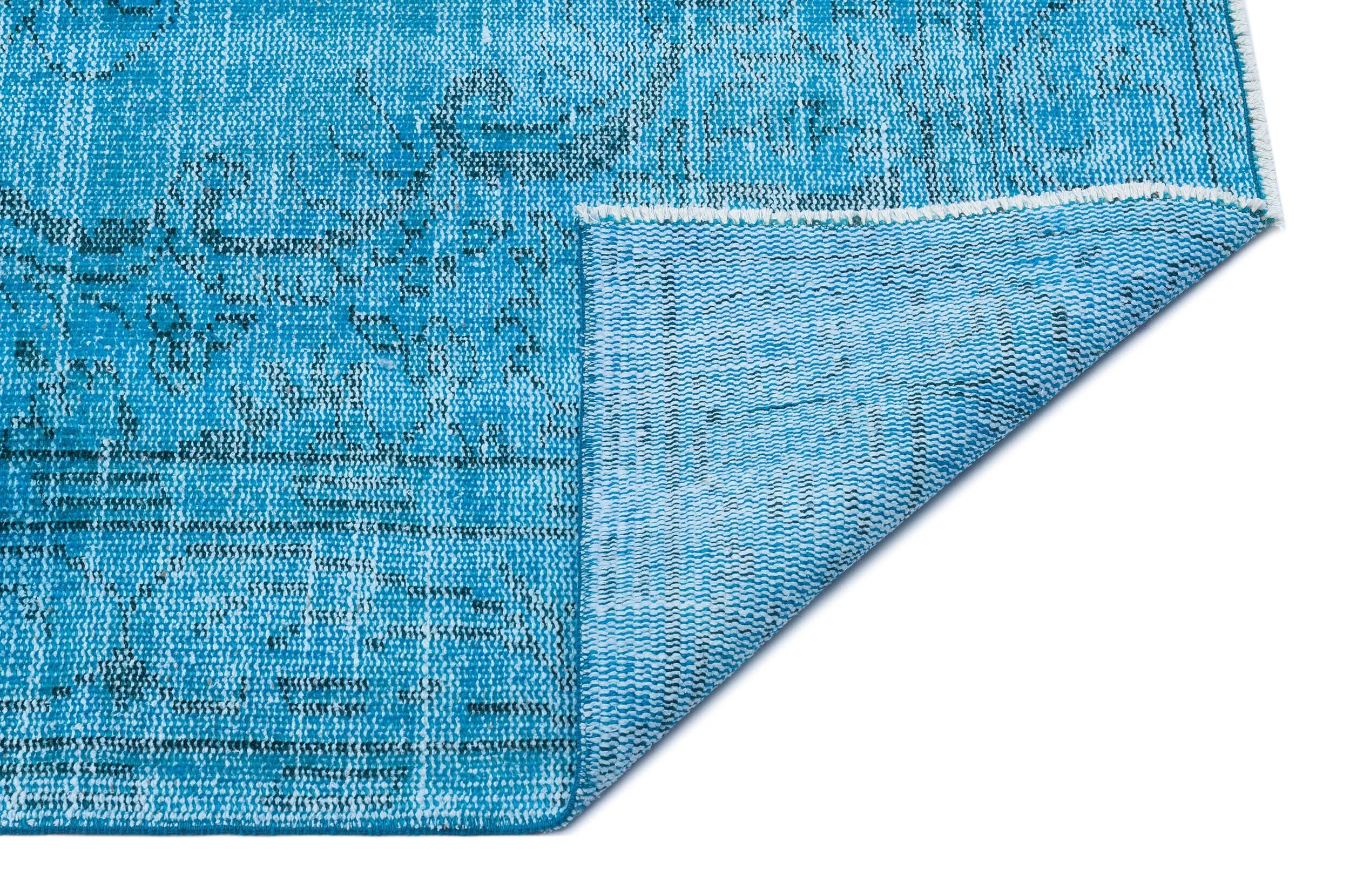 Atina Turquoise Vintage Wool Handmade Area Rug 4'9" x 8'11"