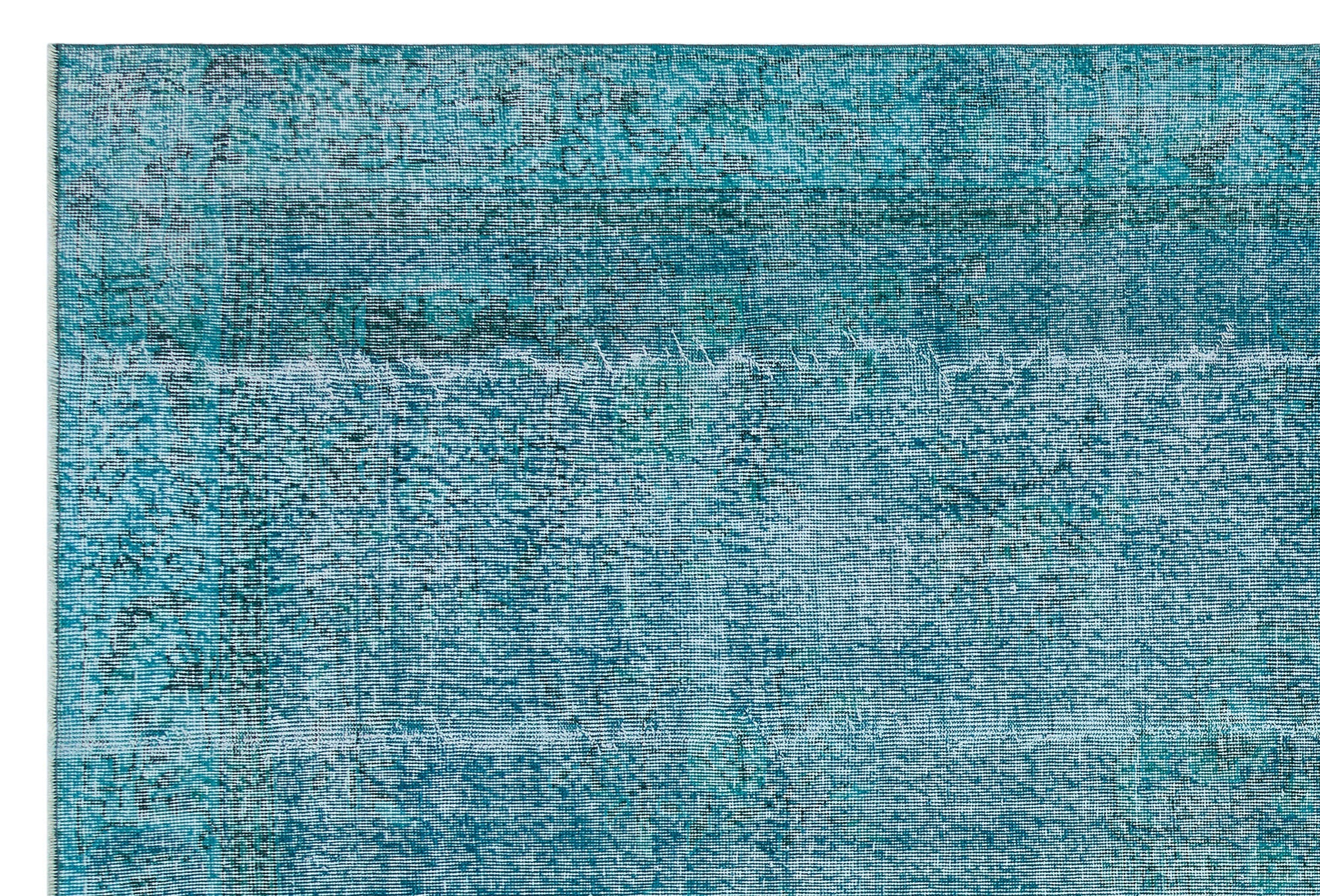 Atina Turquoise Vintage Wool Handmade Area Rug 6'11" x 10'2"