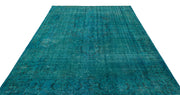 Atina Turquoise Vintage Wool Handmade Area Rug 7'4" x 8'2"