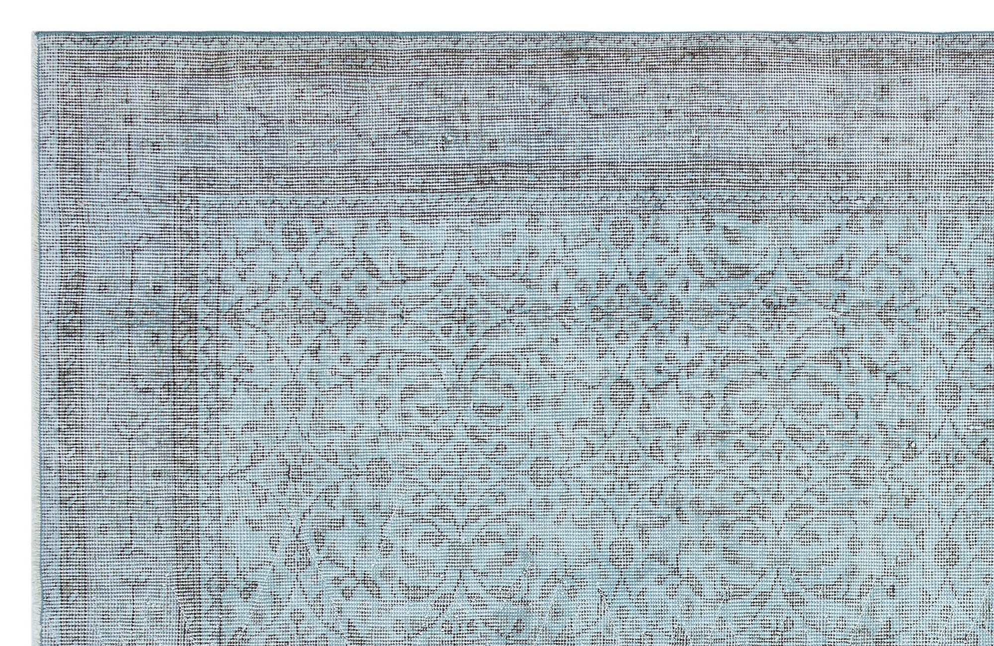 Atina Blue Vintage Wool Handmade Area Rug 5'5" x 8'6"