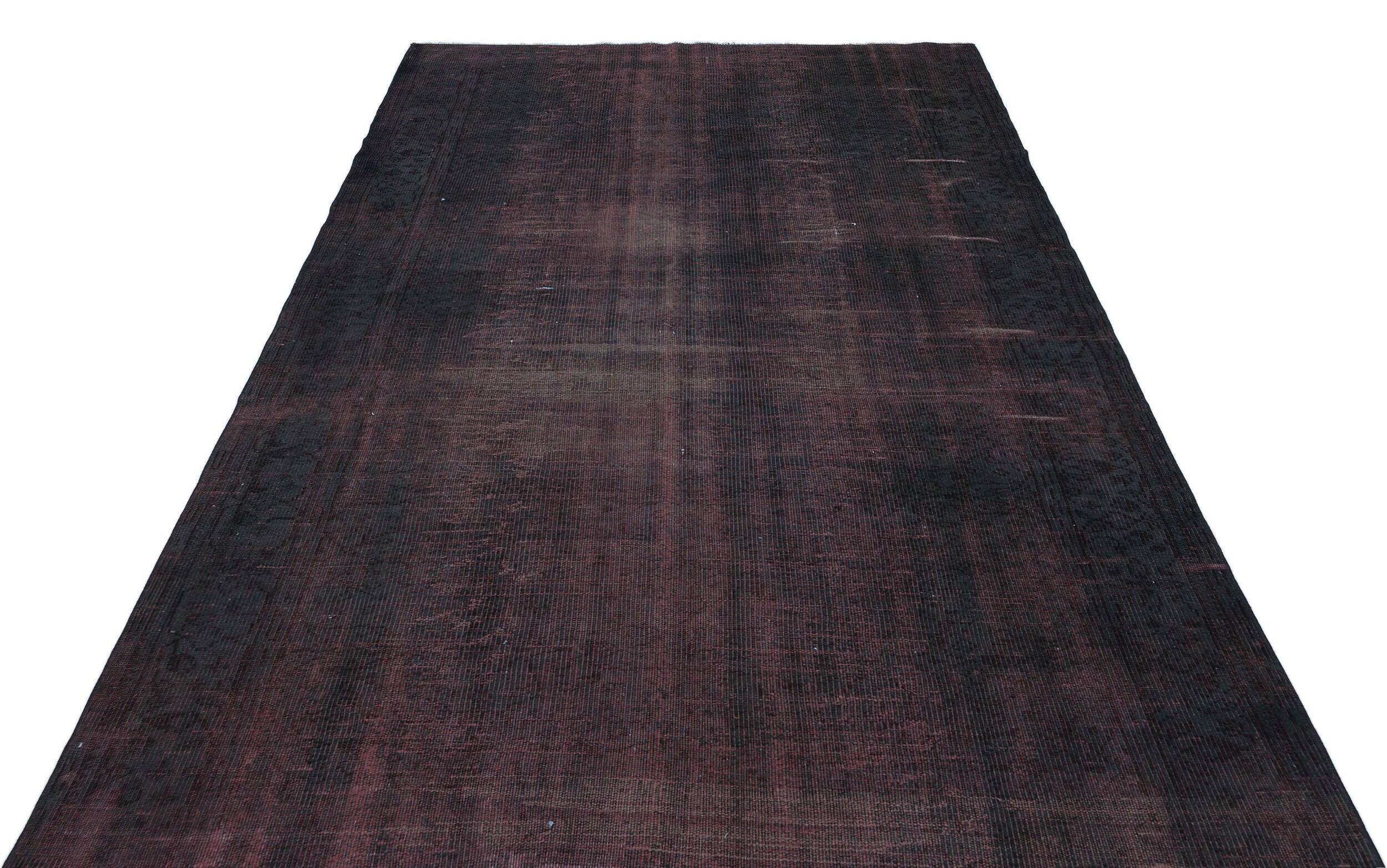 Atina Black Vintage Wool Handmade Area Rug 5'10" x 8'5"