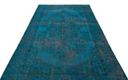 Atina Turquoise Vintage Wool Handmade Area Rug 6'0" x 8'8"