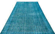 Atina Turquoise Vintage Wool Handmade Area Rug 6'4" x 10'1"