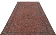 Atina Brown Vintage Wool Handmade Area Rug 5'10" x 9'9"