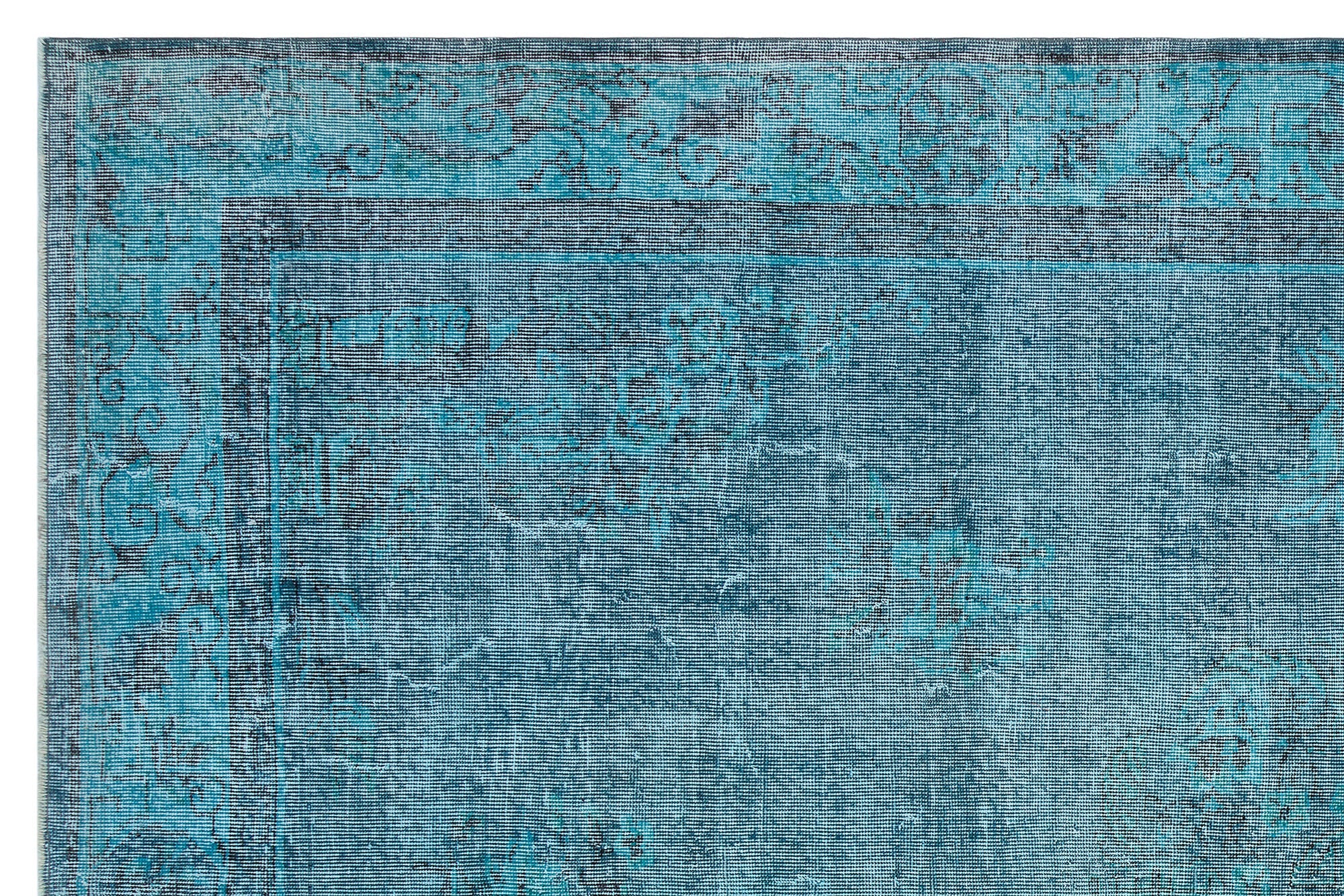 Atina Turquoise Vintage Wool Handmade Area Rug 7'1" x 10'10"