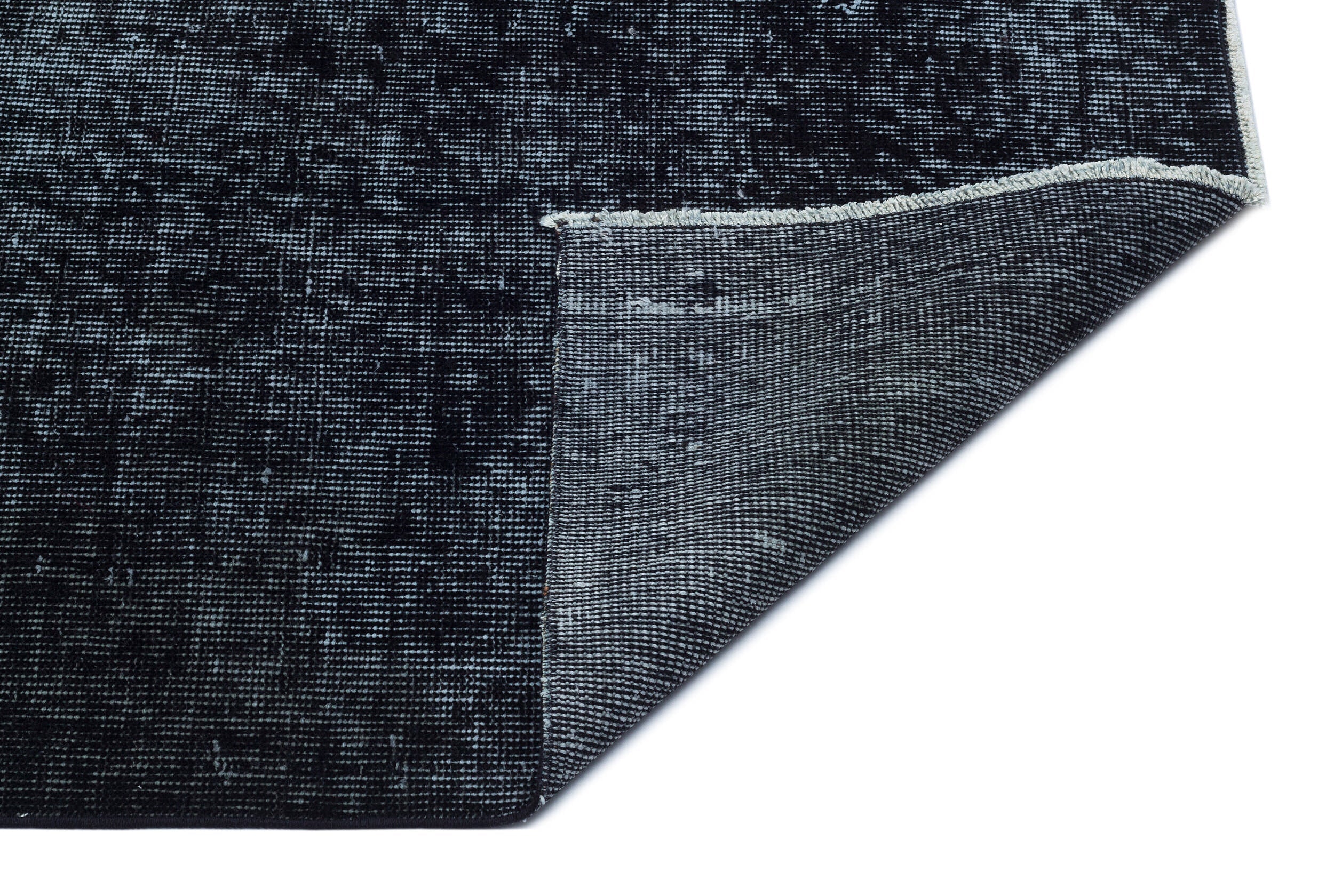 Atina Black Vintage Wool Handmade Area Rug 5'9" x 9'3"