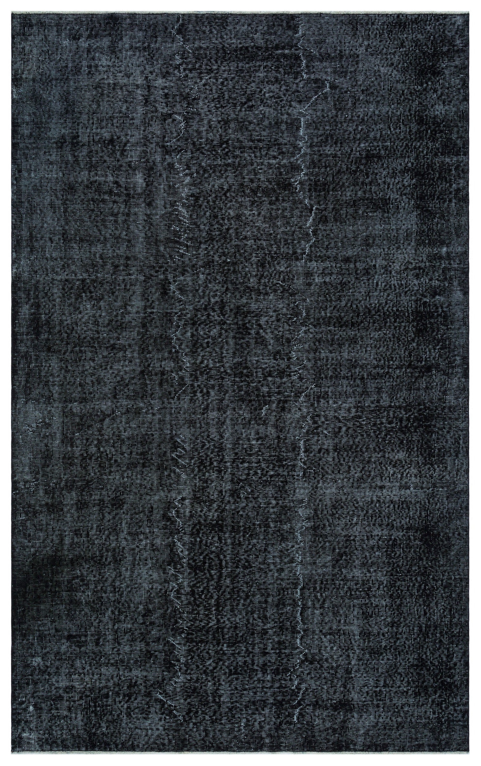 Atina Black Vintage Wool Handmade Area Rug 5'9" x 9'3"