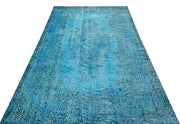 Atina Turquoise Vintage Wool Handmade Area Rug 5'7" x 8'10"