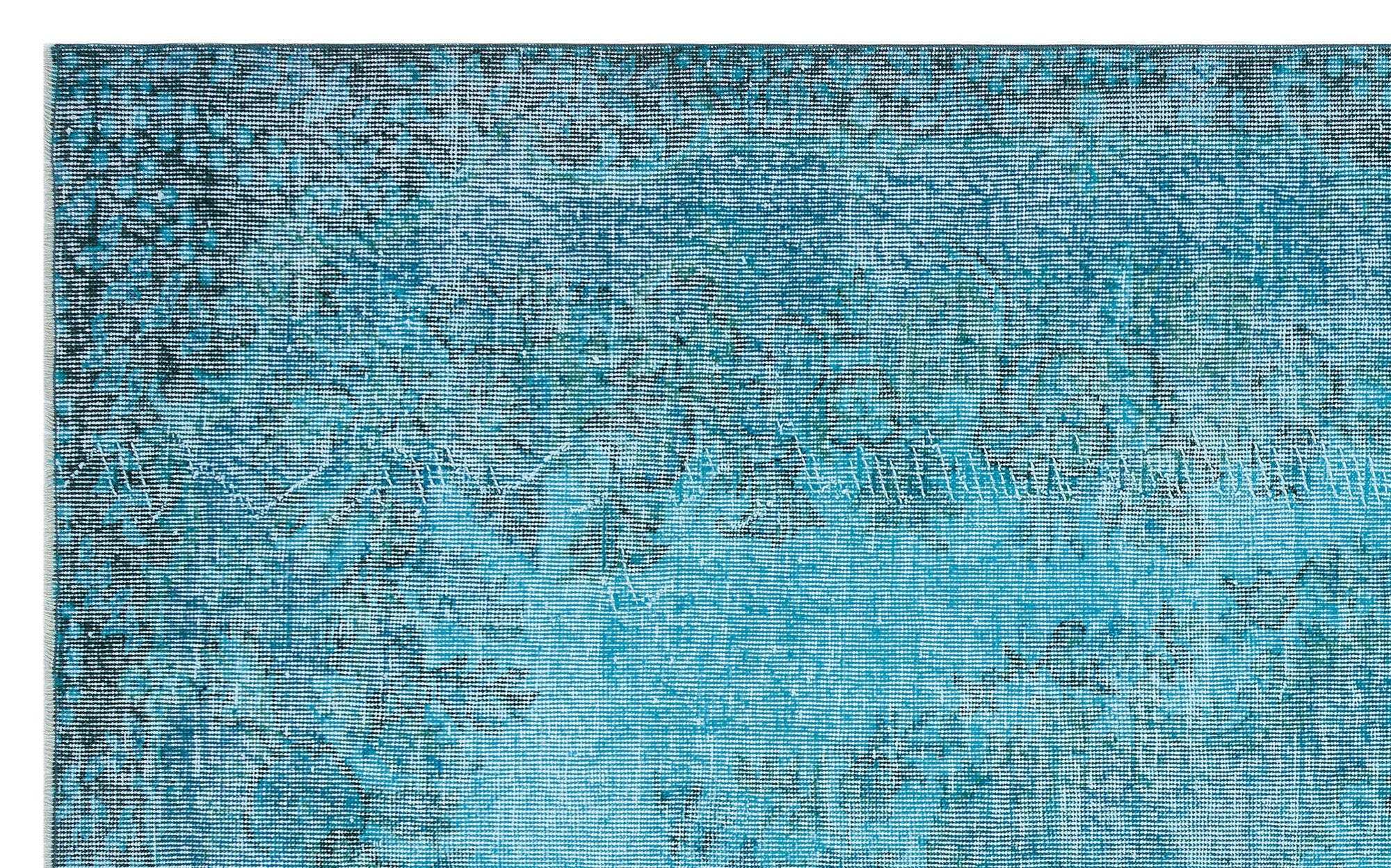 Atina Turquoise Vintage Wool Handmade Area Rug 5'7" x 8'10"
