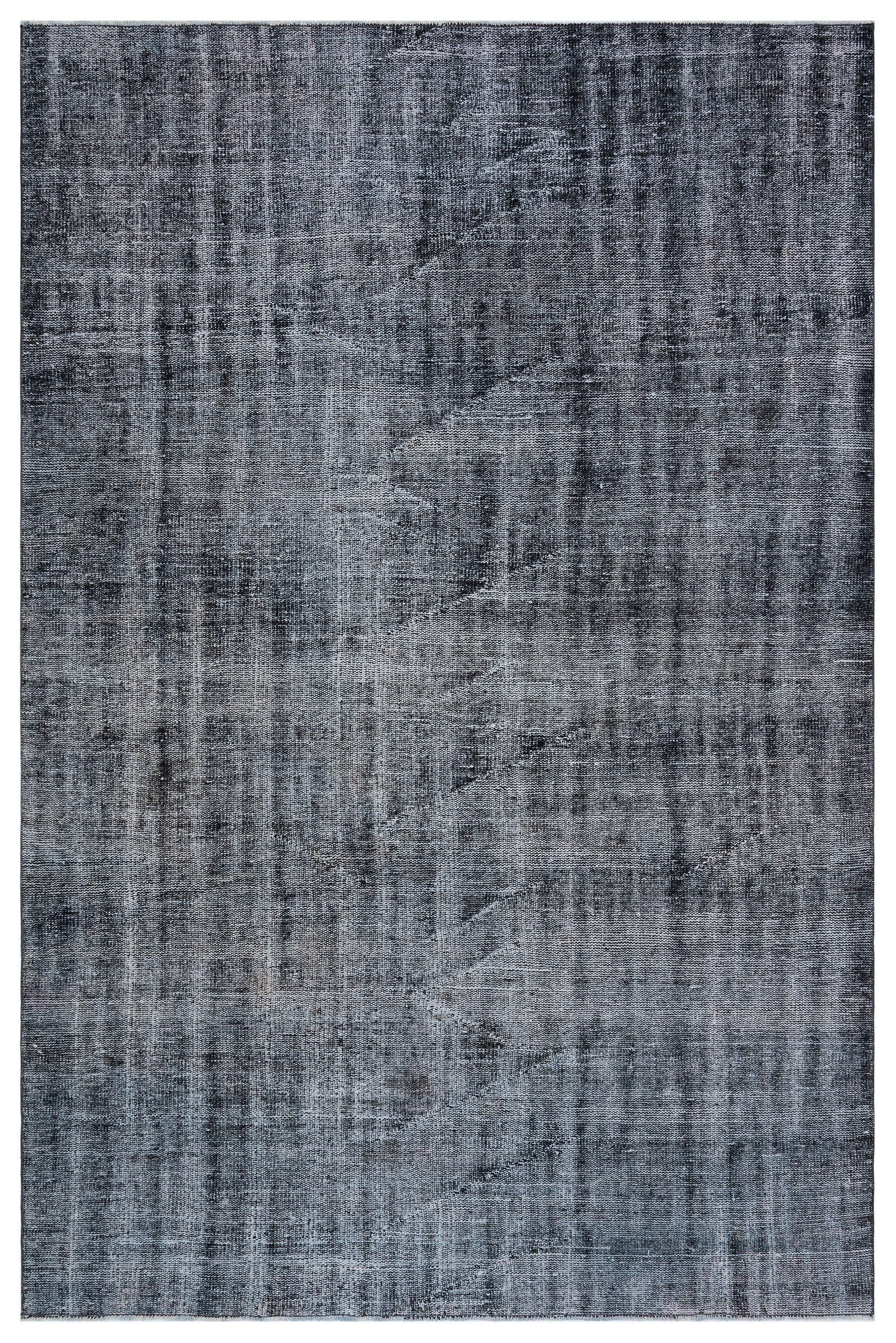Atina Grey Vintage Wool Handmade Area Rug 5'9" x 8'8"