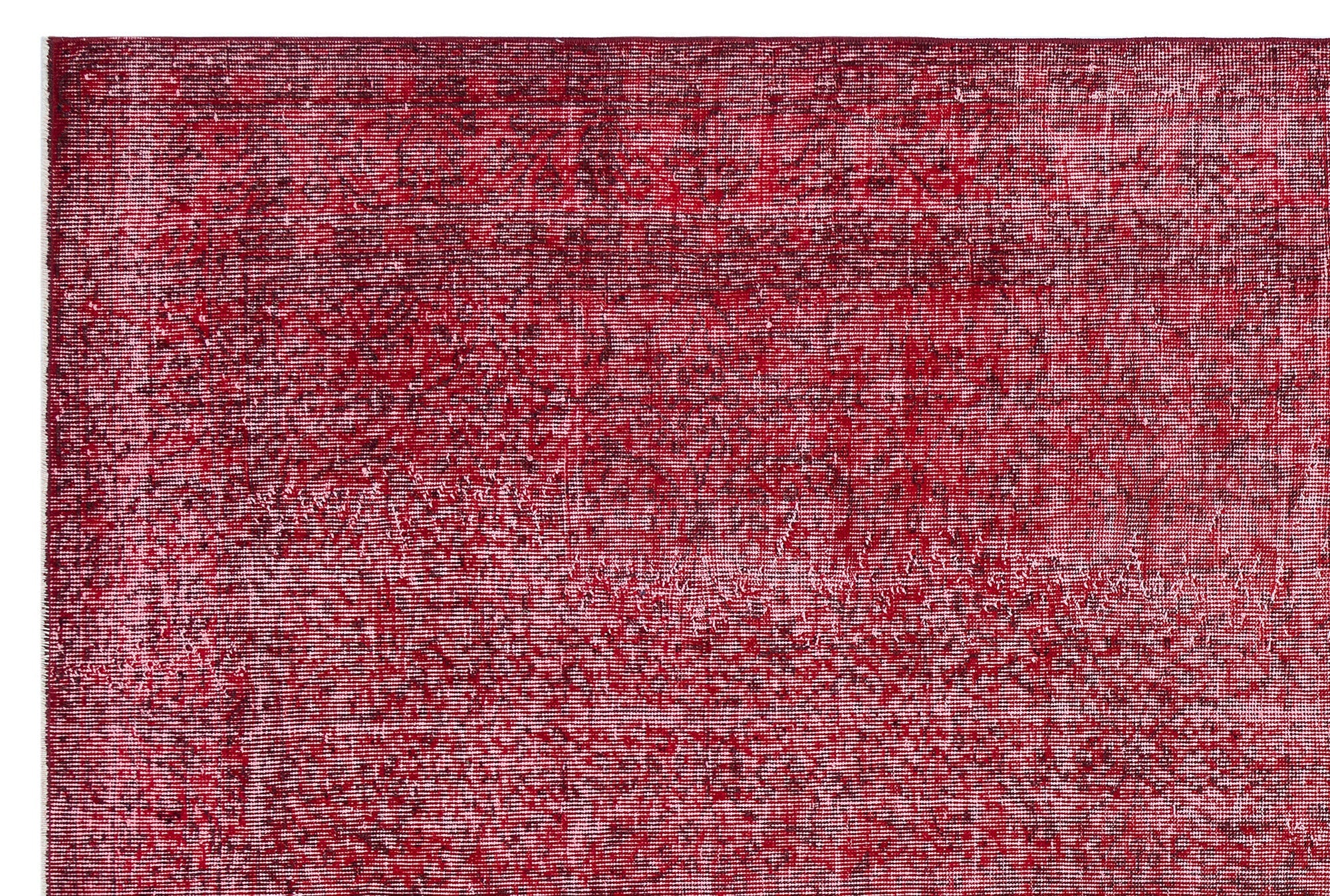 Atina Red Vintage Wool Handmade Area Rug 6'2" x 9'5"
