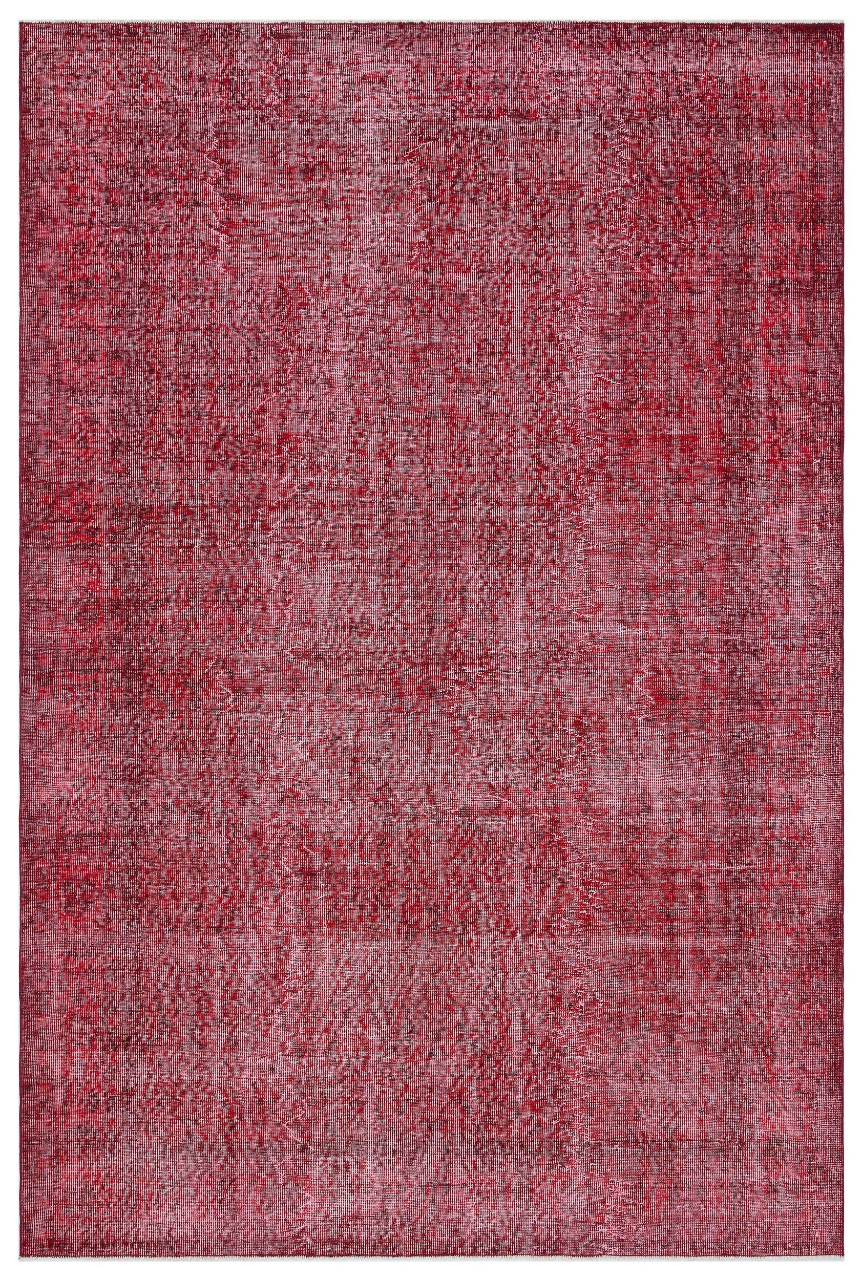 Atina Red Vintage Wool Handmade Area Rug 6'2" x 9'5"