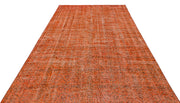 Atina Orange Vintage Wool Handmade Area Rug 7'0" x 10'6"