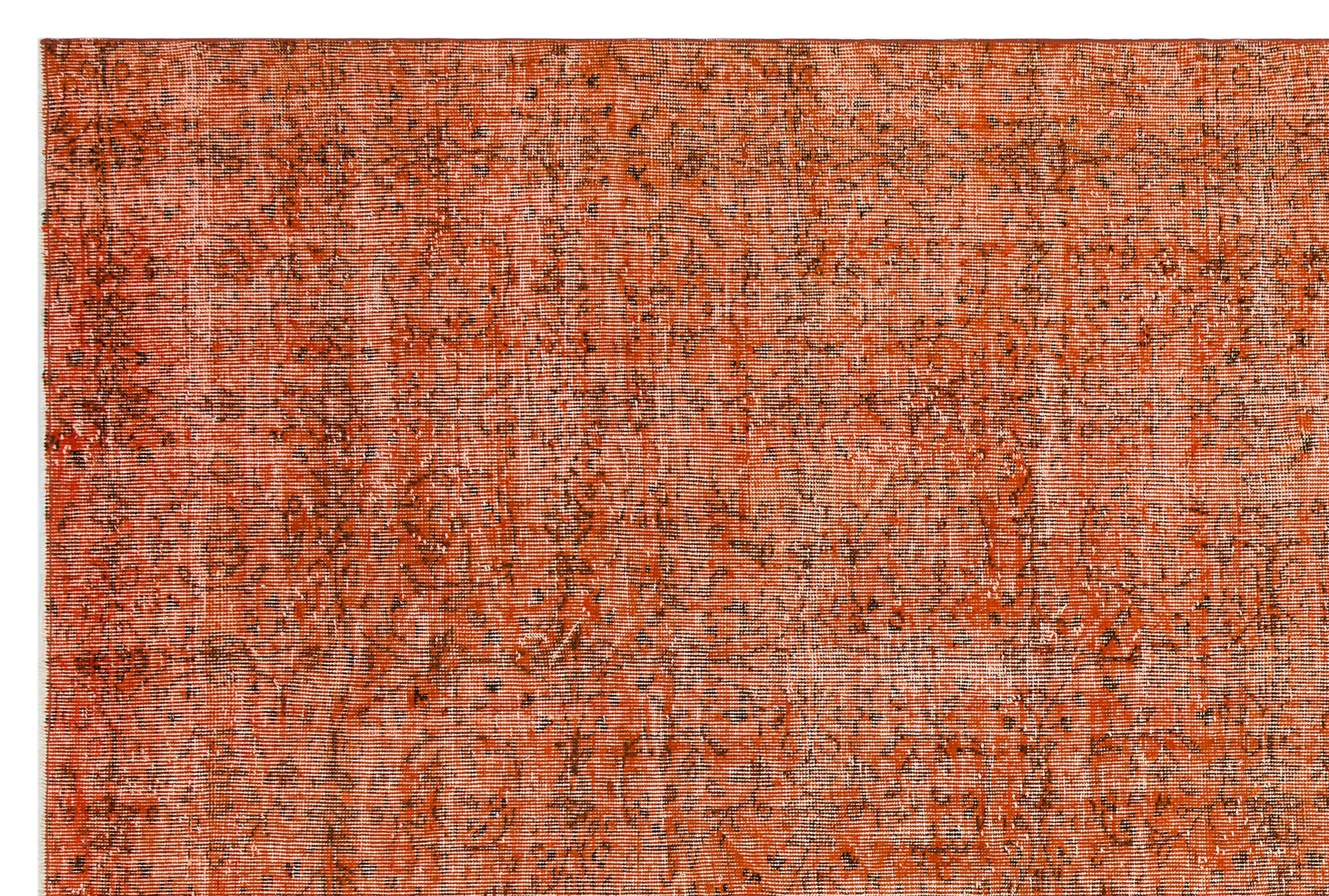 Atina Orange Vintage Wool Handmade Area Rug 7'0" x 10'6"