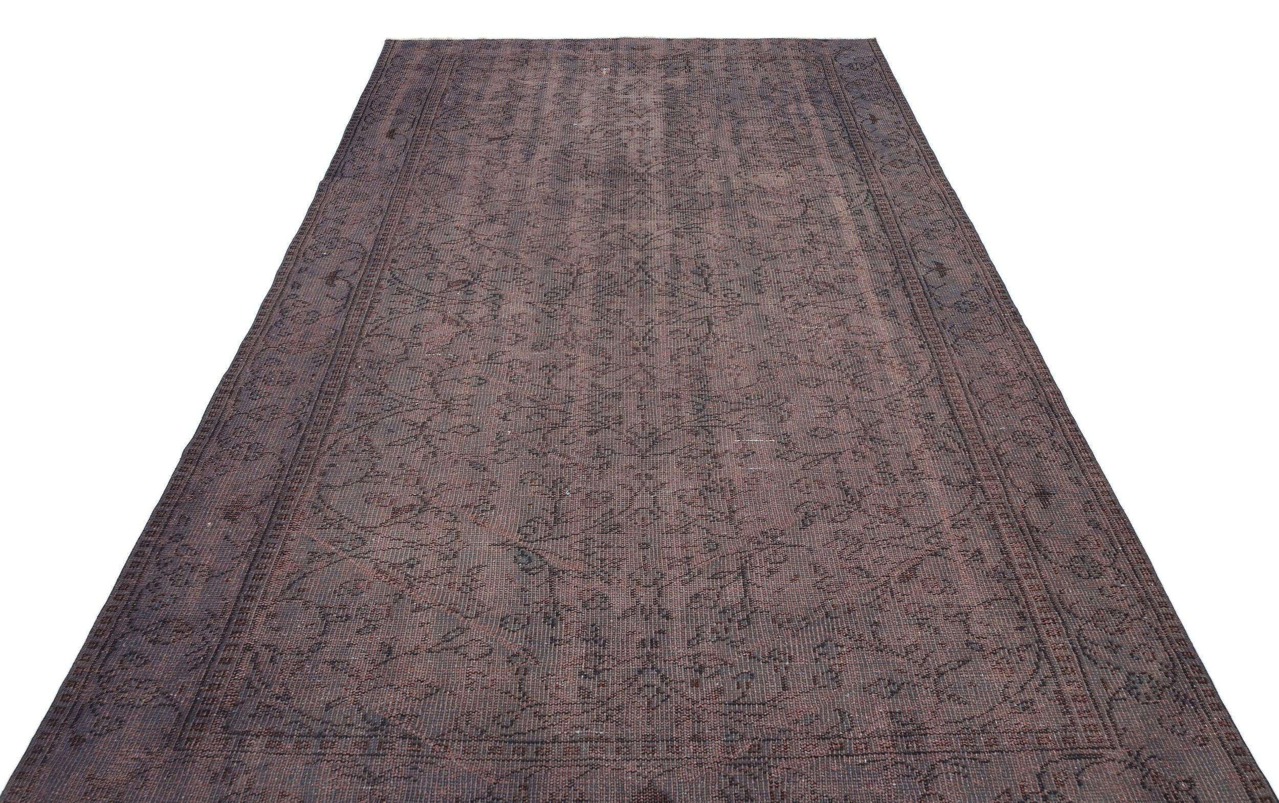 Atina Grey Vintage Wool Handmade Area Rug 6'0" x 9'2"