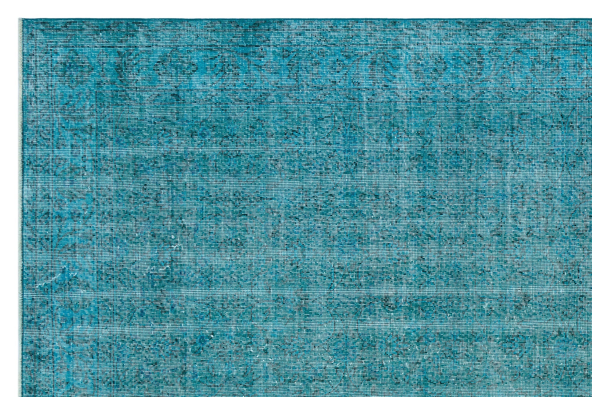 Atina Turquoise Vintage Wool Handmade Area Rug 6'11" x 10'2"