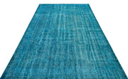 Atina Turquoise Vintage Wool Handmade Area Rug 6'4" x 9'11"