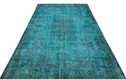 Atina Turquoise Vintage Wool Handmade Area Rug 5'9" x 9'6"