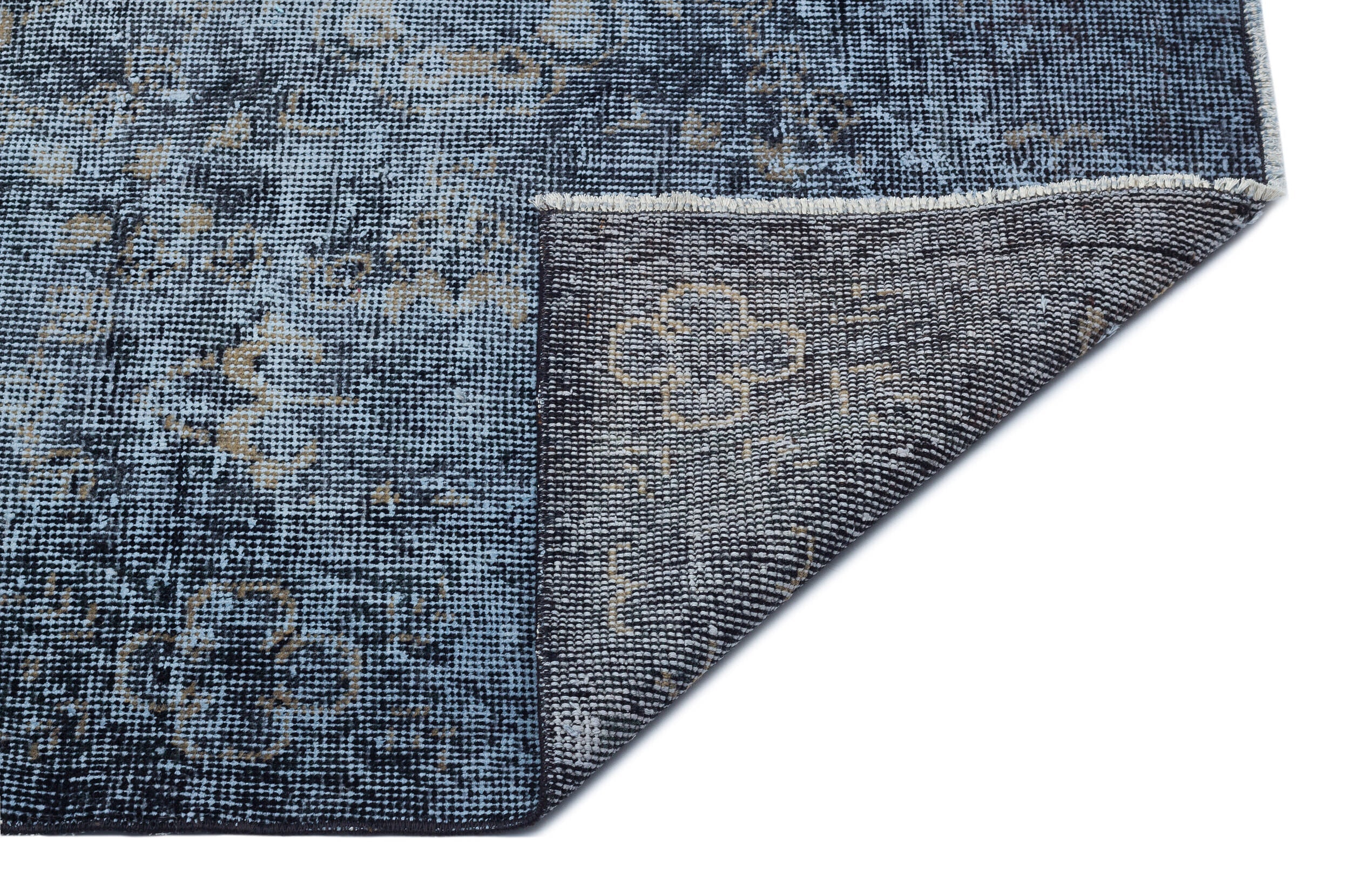 Atina Grey Vintage Wool Handmade Area Rug 5'11" x 9'9"