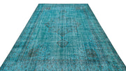 Atina Turquoise Vintage Wool Handmade Area Rug 7'3" x 10'1"