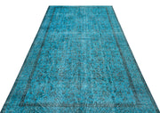 Atina Turquoise Vintage Wool Handmade Area Rug 5'5" x 9'1"