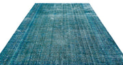 Atina Turquoise Vintage Wool Handmade Area Rug 8'2" x 9'3"