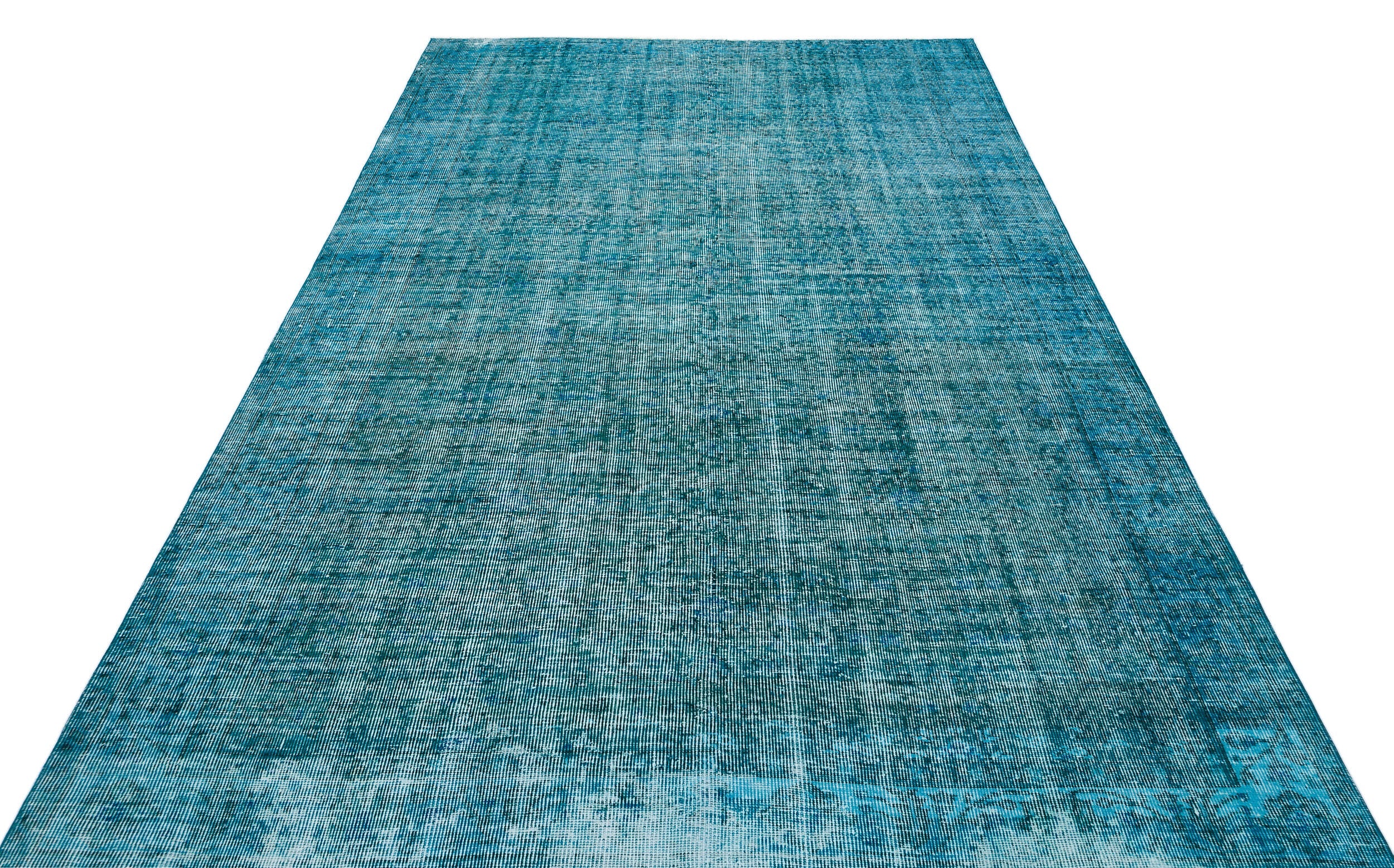 Atina Turquoise Vintage Wool Handmade Area Rug 6'3" x 9'5"