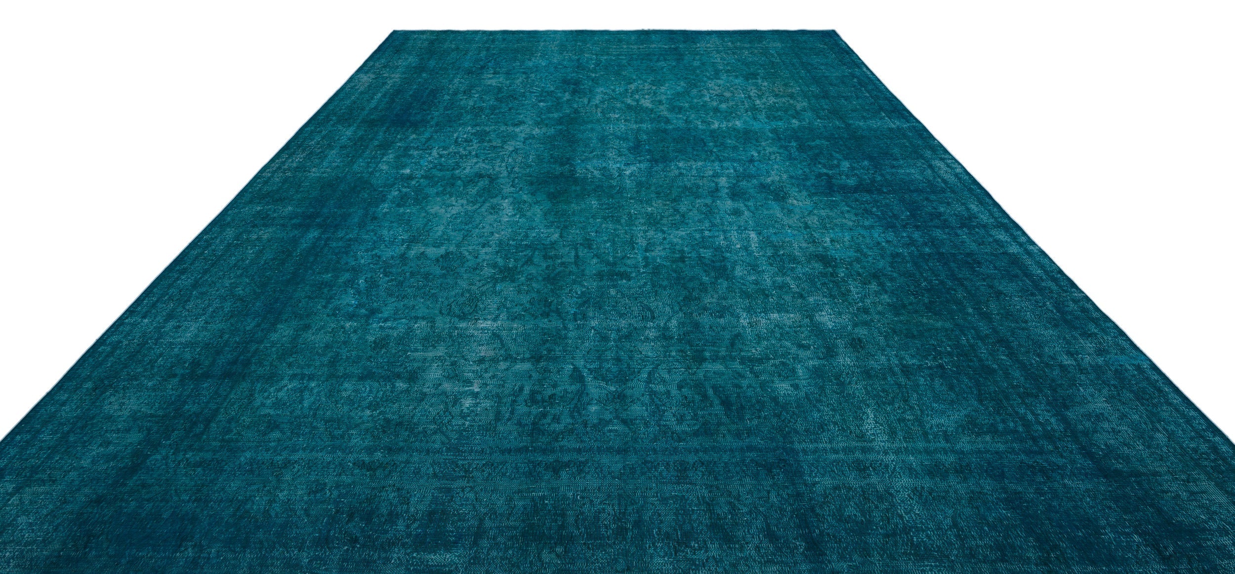 Epir Turquoise Vintage Wool Handmade Area Rug 9'10" x 12'2"