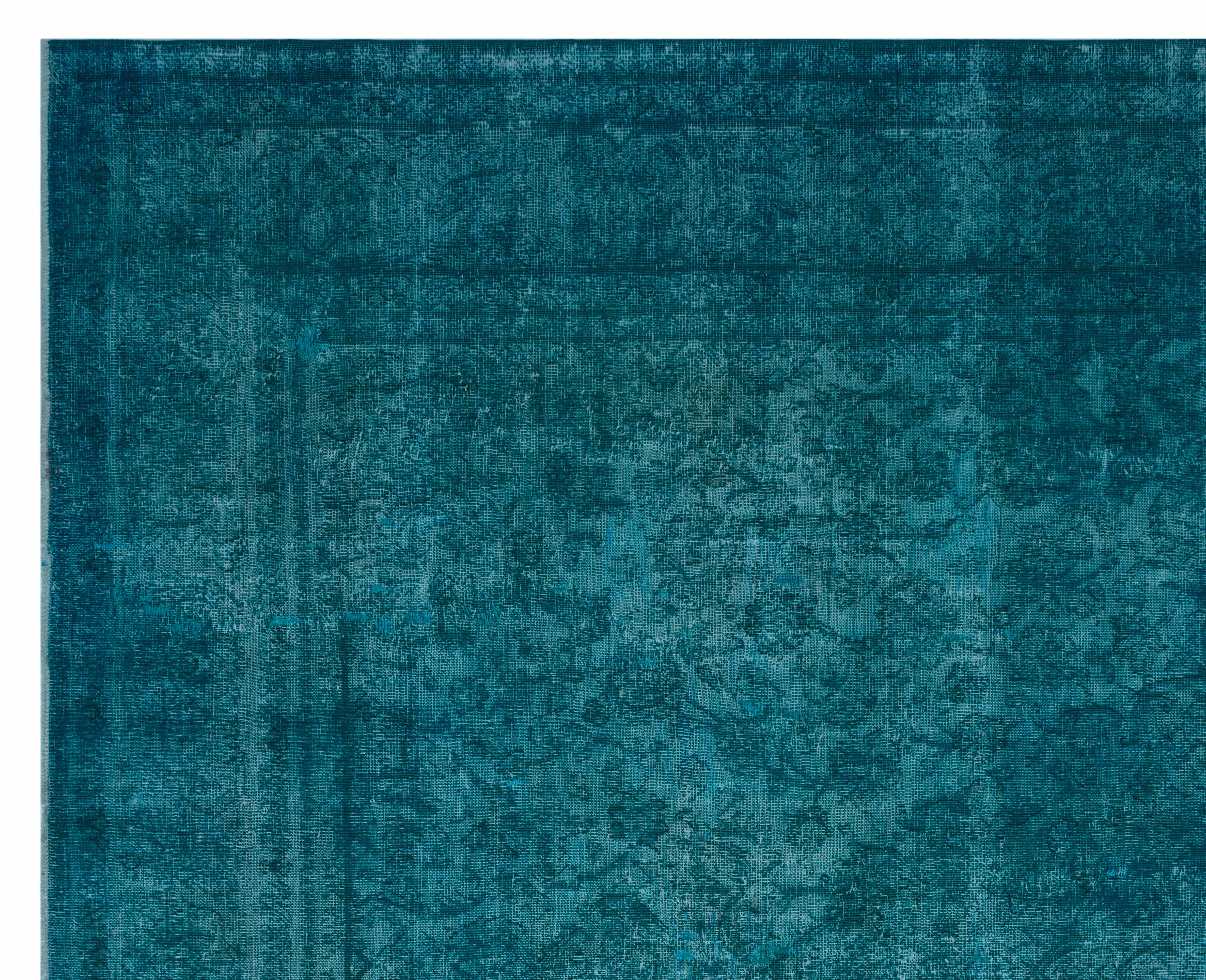 Epir Turquoise Vintage Wool Handmade Area Rug 9'10" x 12'2"