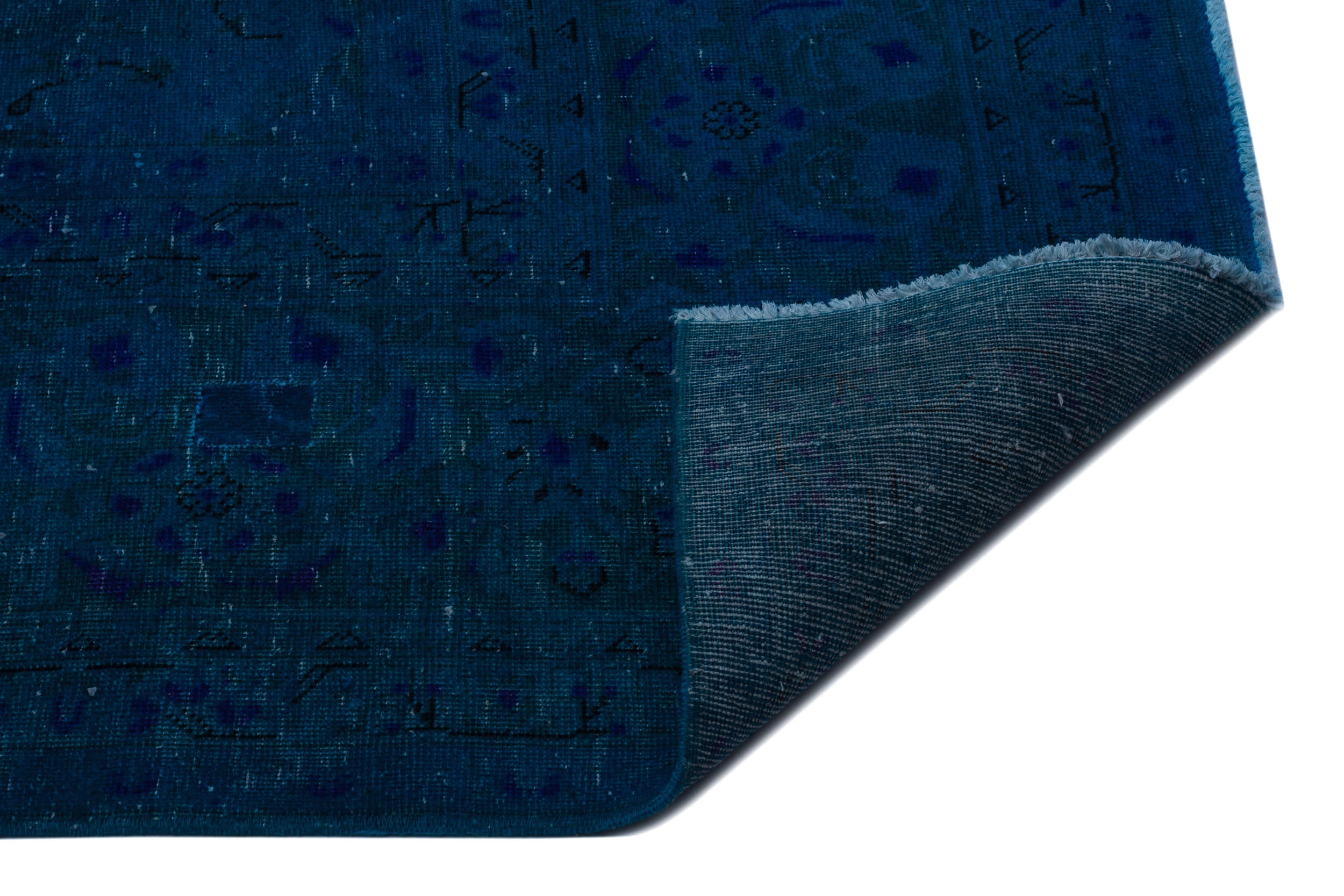 Epir Navy Vintage Wool Handmade Area Rug 9'5" x 12'6"