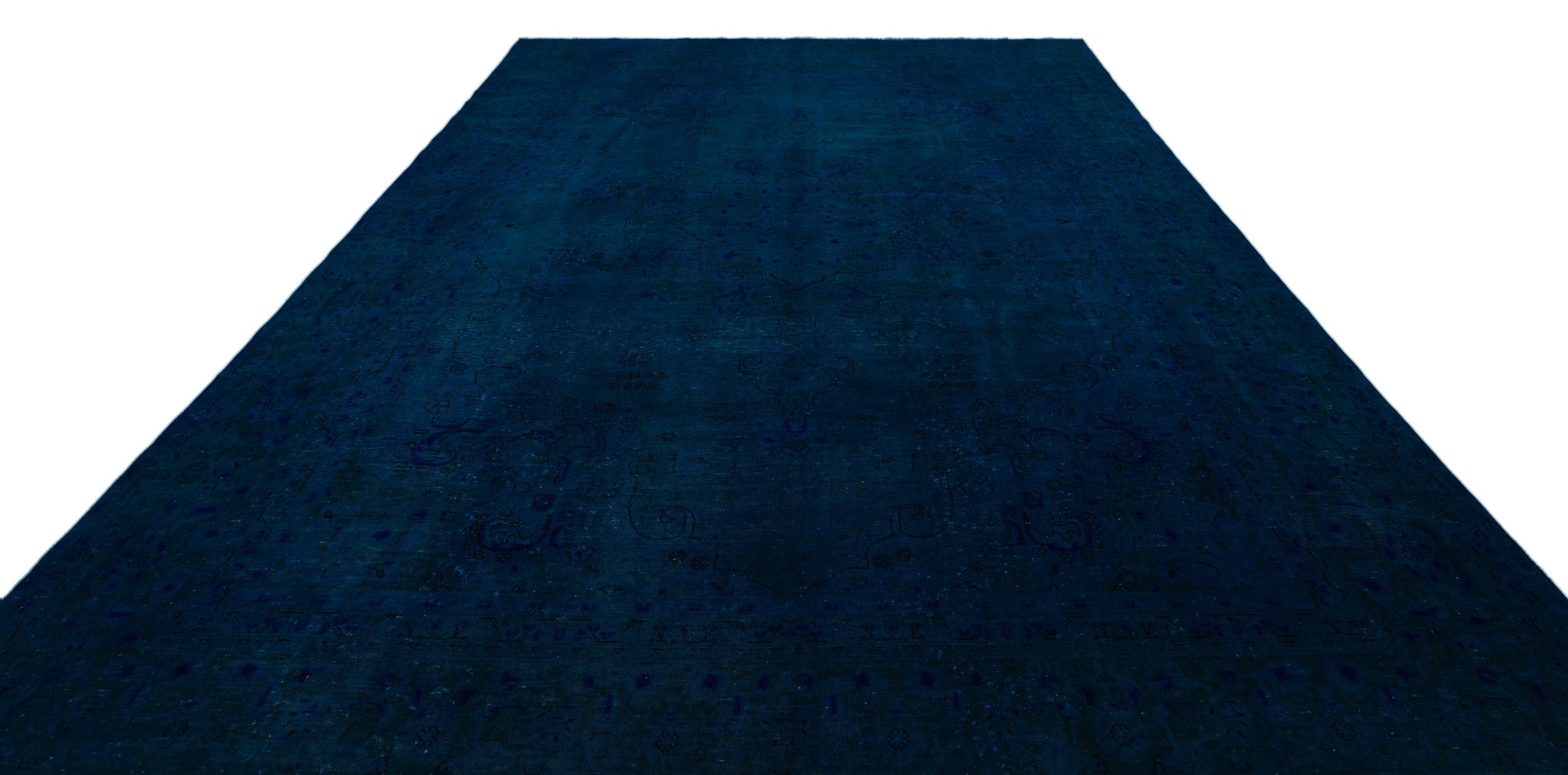 Epir Navy Vintage Wool Handmade Area Rug 9'5" x 12'6"