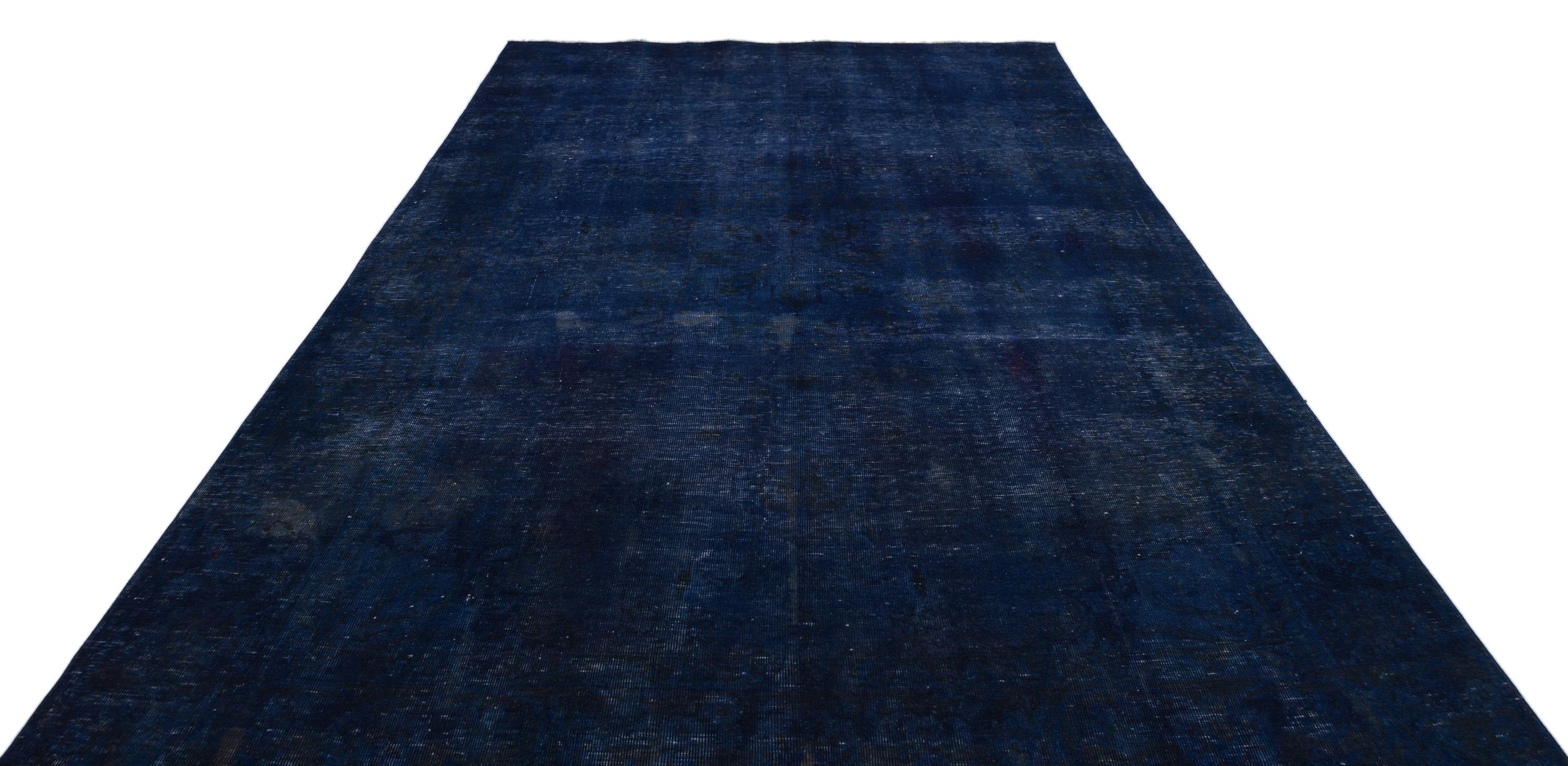 Epir Navy Vintage Wool Handmade Area Rug 6'9" x 10'1"