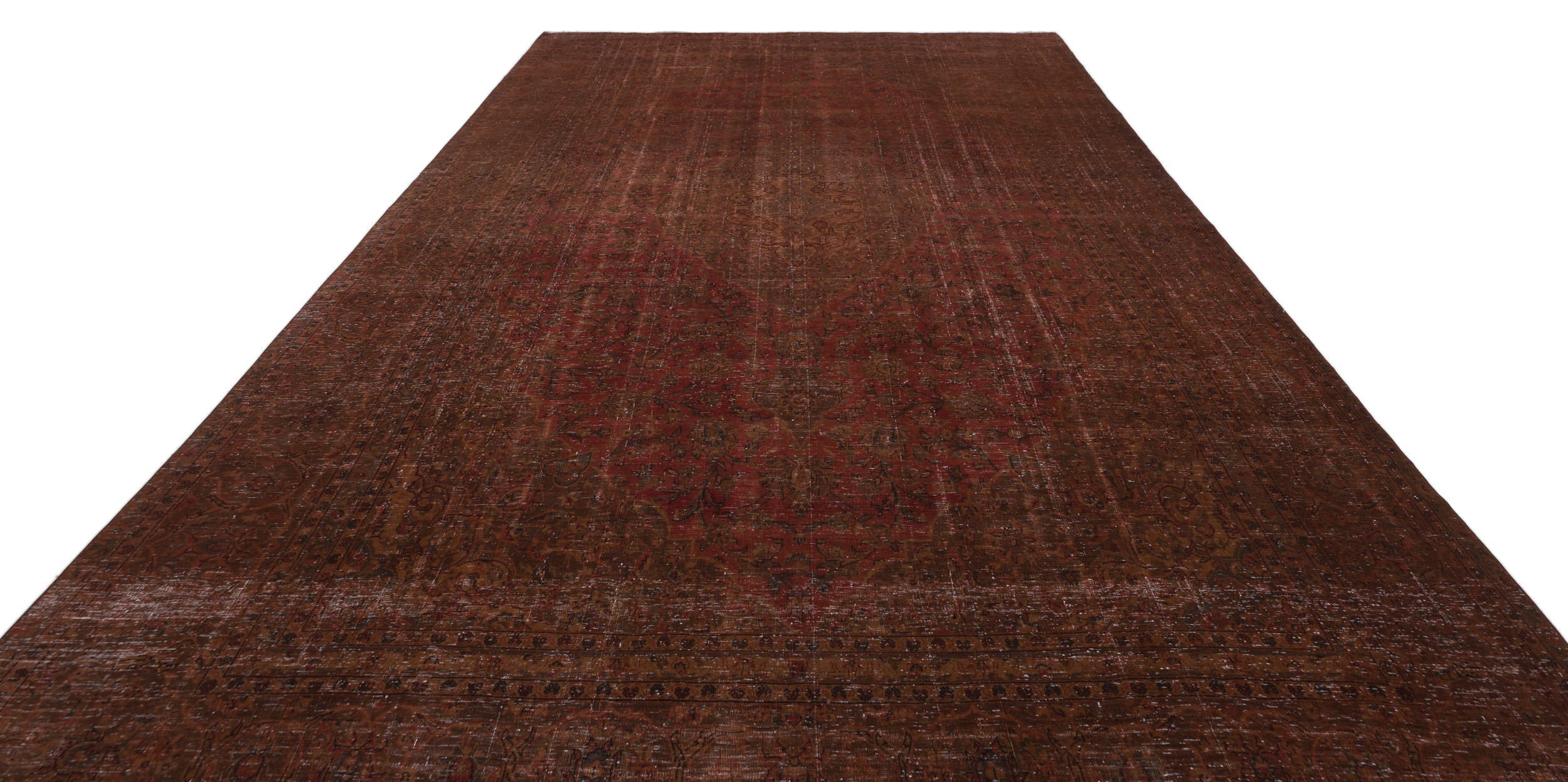 Epir Brown Vintage Wool Handmade Area Rug 8'11" x 14'1"